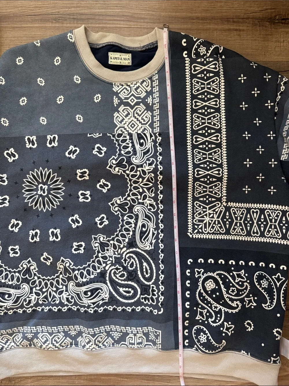 Kapital Waltzing Matilda Bandana Bivouac Quilted Crewneck Sweatshirt Size 3 - Picture 13 of 13